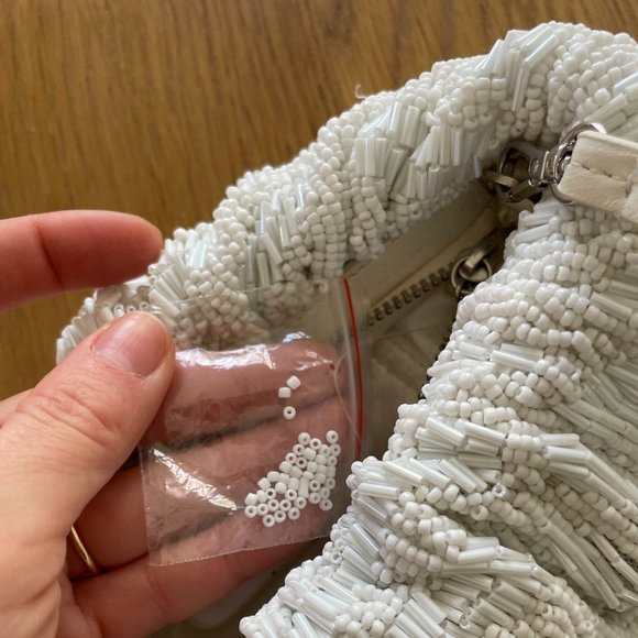 STAUD BEADED BEAN BAG CREAM SWIRL - Picture 11 of 11